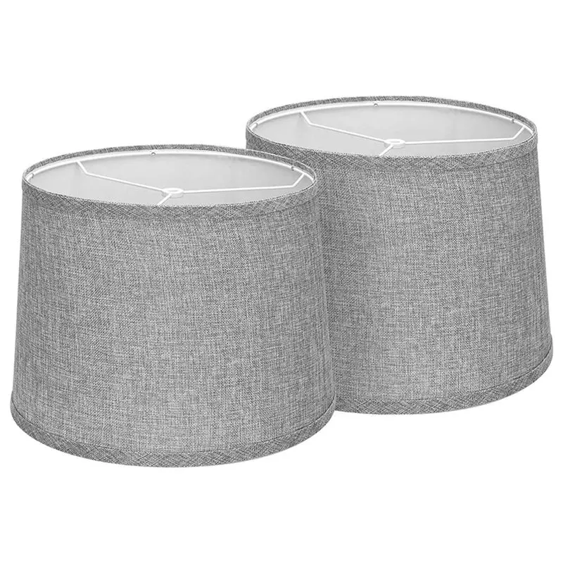 AEE8-Lamp Shades Natural Linen Lampshades 12.6X11.6X9.8Inch Fit For Table Lamp Floor Lamp A
