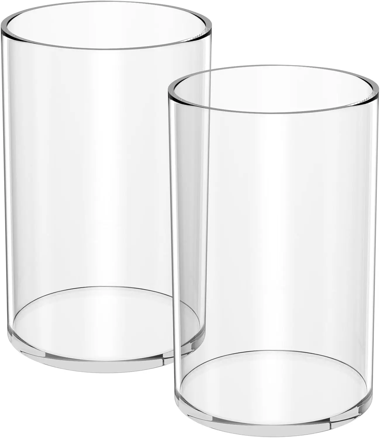 

Acrylic Pen Holder 2 Pack, Clear Desktop Pencil Cup Stationery Organizer for Office Desk Accessories
