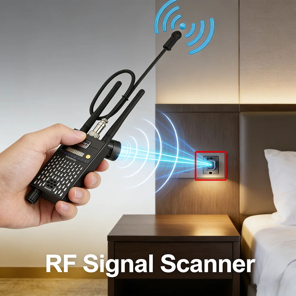 Anti Spy Cameras Detects Anti Wiretapping RF Signal Detector Beep Sweeper With Stronger Anti-inteference GSM GPS  Device Scanner