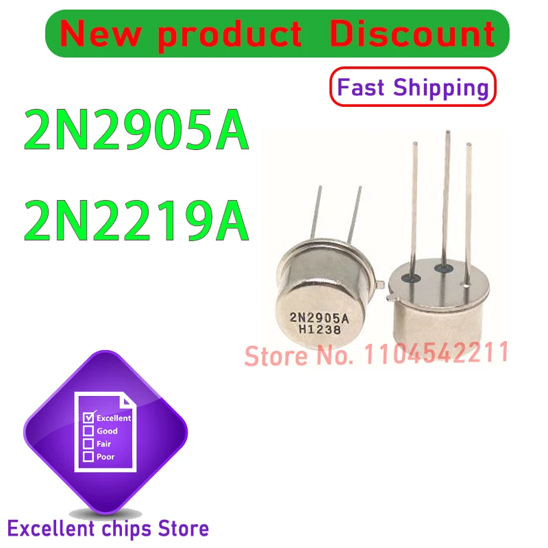 10PCS New original 2N2905A 2N2219A 2N2219 2N2905 TO-39