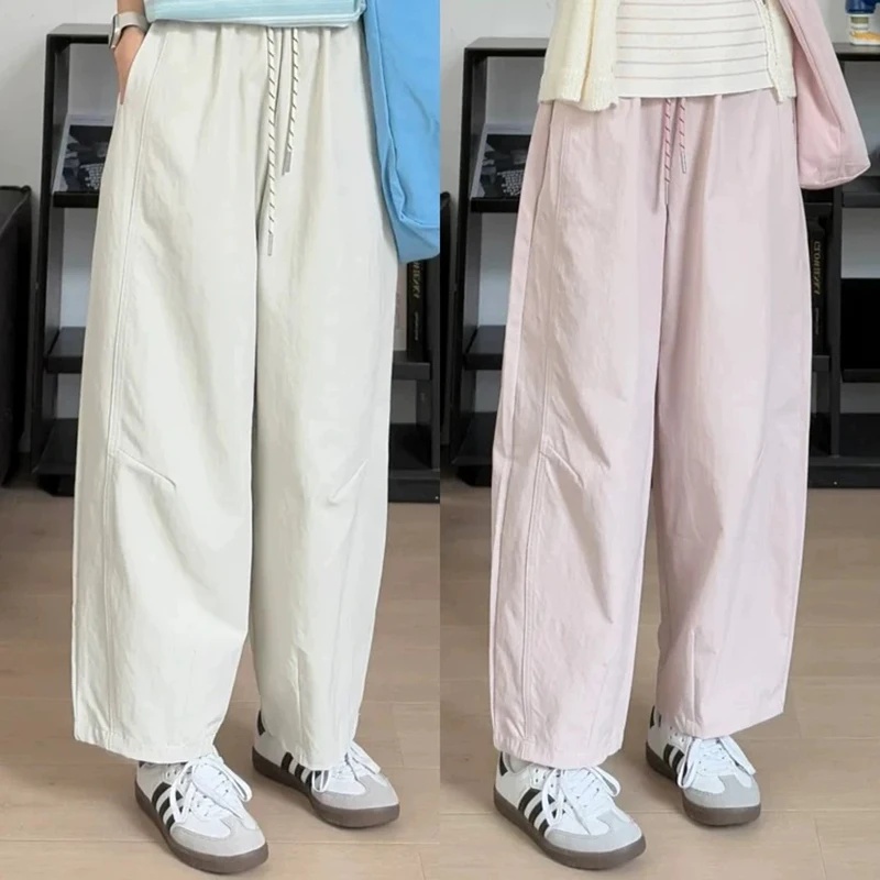 

Fashionable Loose Wide Leg Pants Straight Cut Casual Trousers plus Size Women's Slimming Harem Pants Spring Summer New Arrival