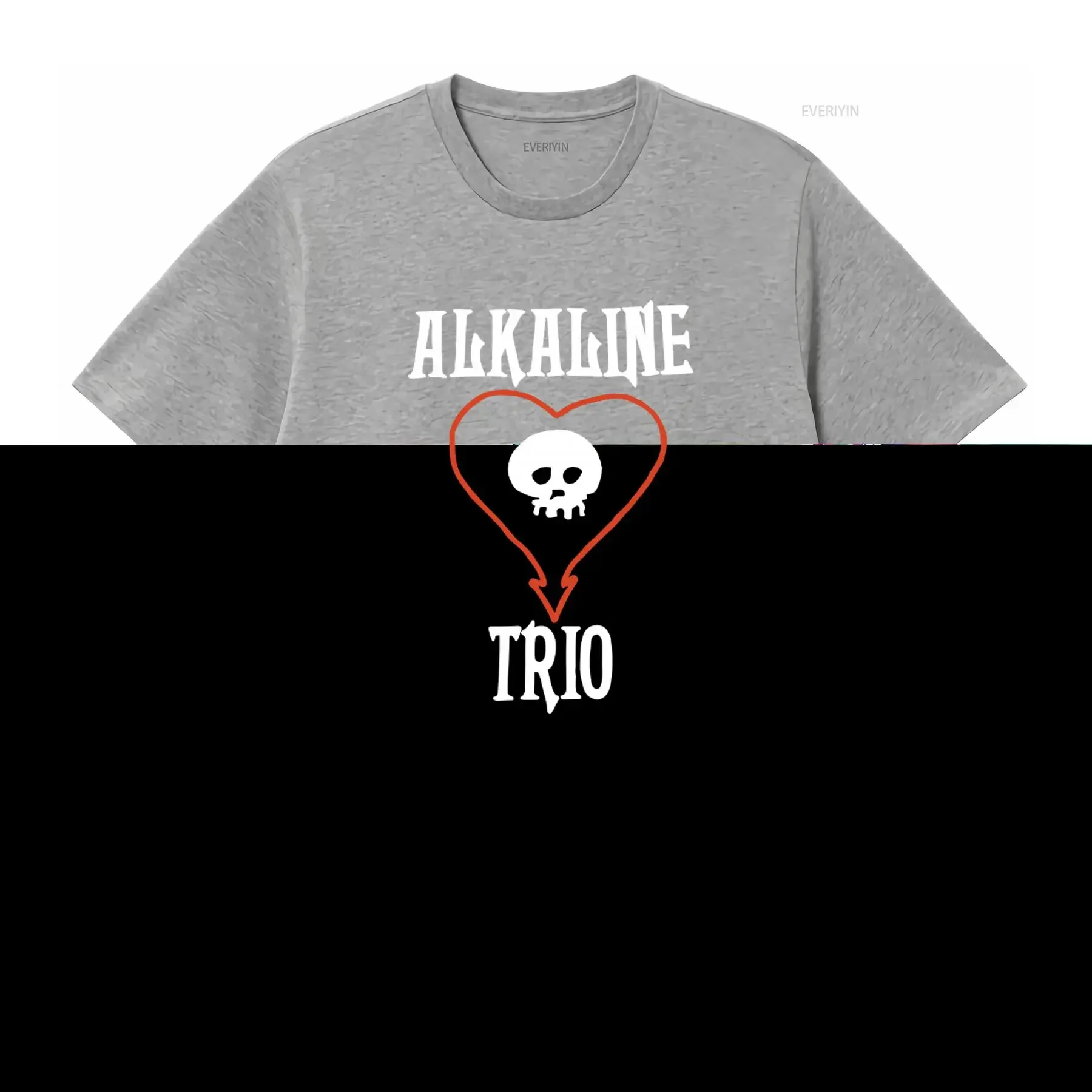 ALKALINE TRIO CLASSIC RED SKULL DESIGN LADIES SKINNY T SHIRT NEW OFFICIAL CRIMSON TEE vintage Washed fashion Unisex streetwear view 3
