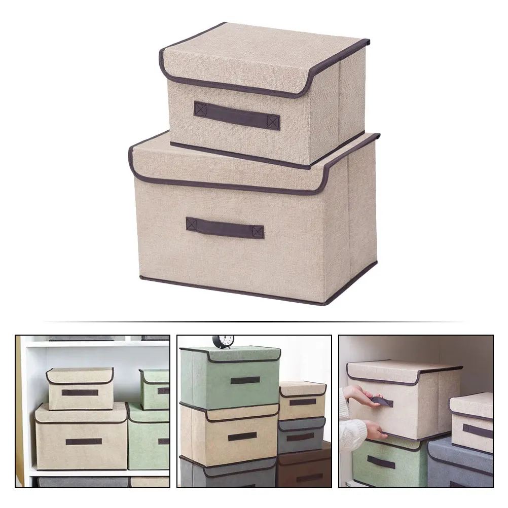 

3 Sets Foldable Foldable Closet ganizer Storage Boxes Large Small Clothes ganizer Bins Containers White