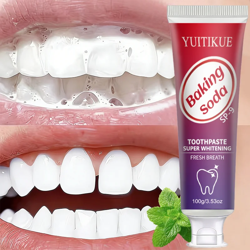 Pasta de Dientes YUITIKUE con Bicarbonato de Sodio SP-9 - Limpieza Profunda, Reduce las Manchas, Blanquea los Dientes y Refresca el Aliento 100g