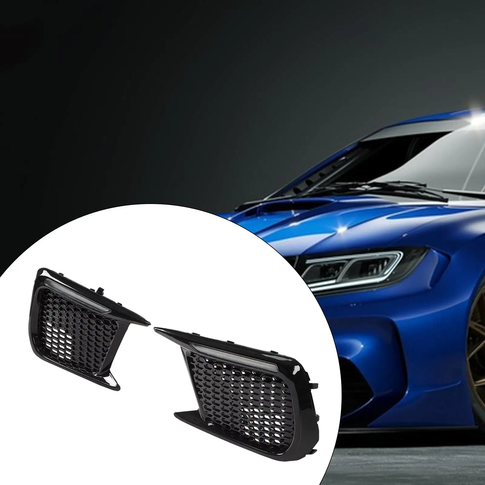 

2Pcs 57731VA410 57731VA400 with Wiring Bumper Driving Light LED Drl with Fog Light Lamp Bezels for Subaru WRX Sti 2018-2021