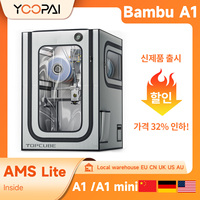YOOPAI 3D Printer Enclosure For Bambu Lab A1/A1 mini Combo AMS Lite Top Mounting LED Light Fireproof Dustproof Noise Reduction