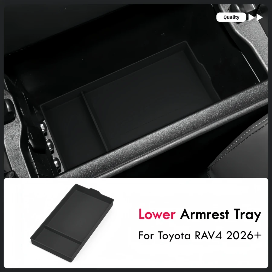 Mittelkonsolen-Organizer Aufbewahrungsbox für Toyota RAV4 2026 Armlehnen-Einlage Ablagefach für 2026 RAV 4 Innenzubehör – Detail 4