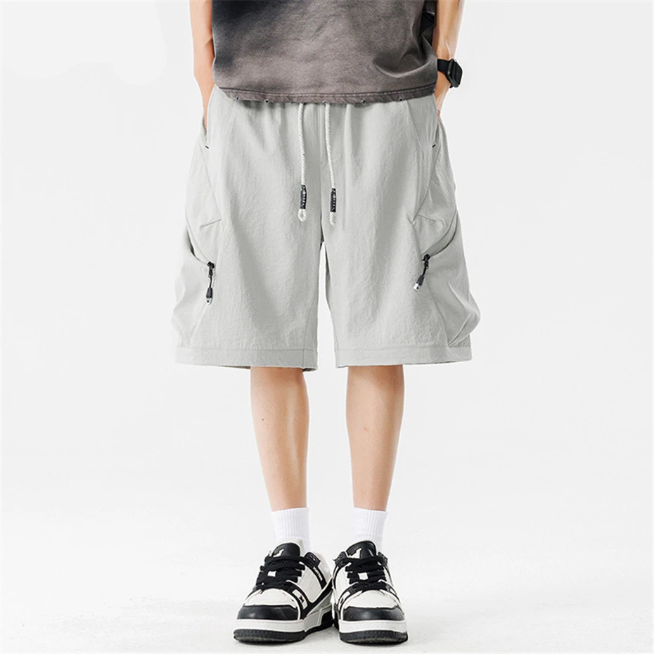 8XL Plus Size Cargo Shorts Men Summer Shorts Fashion Casual Multiple Pockets Short Pants Elastic Waist Male Big Size 8XL