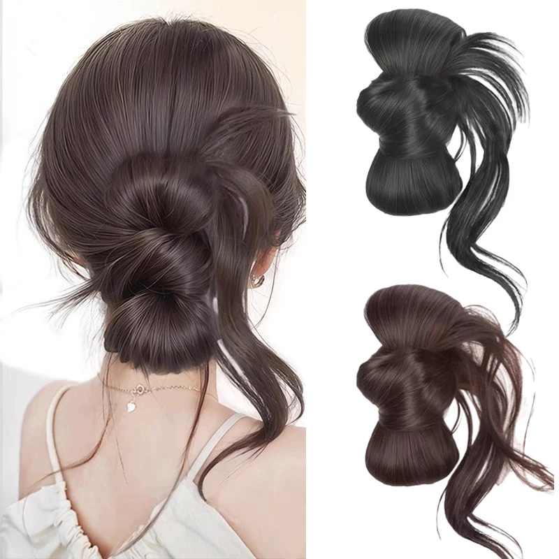 

LUPU пучок для волос, женский шиньон, синтетический черный, коричневый, грязная прическа, зажим для волос, аксессуары для волос для женщин, повседневная праздничная одежда