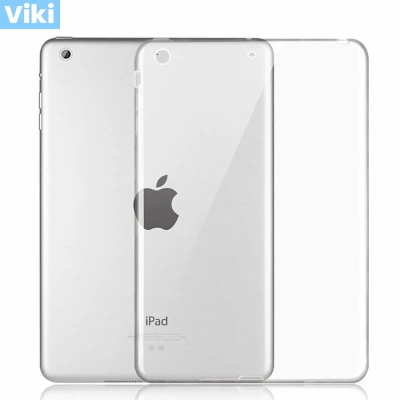 Capa para tablet para ipad mini 1 2 3 tpu, capa traseira resistente a quedas para ipad mini 2, capa transparente fina de silicone a1490 a1600 a1432