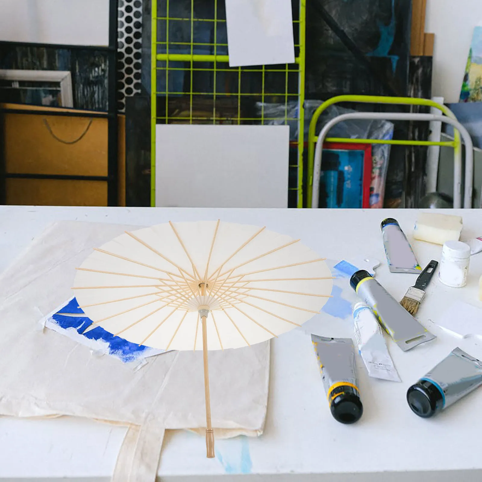DIY Paper Umbrella Crafts Oil Paper Umbrella Hand Painting Graffiti Drawing DIY Supply Prop for Photography Dance Party