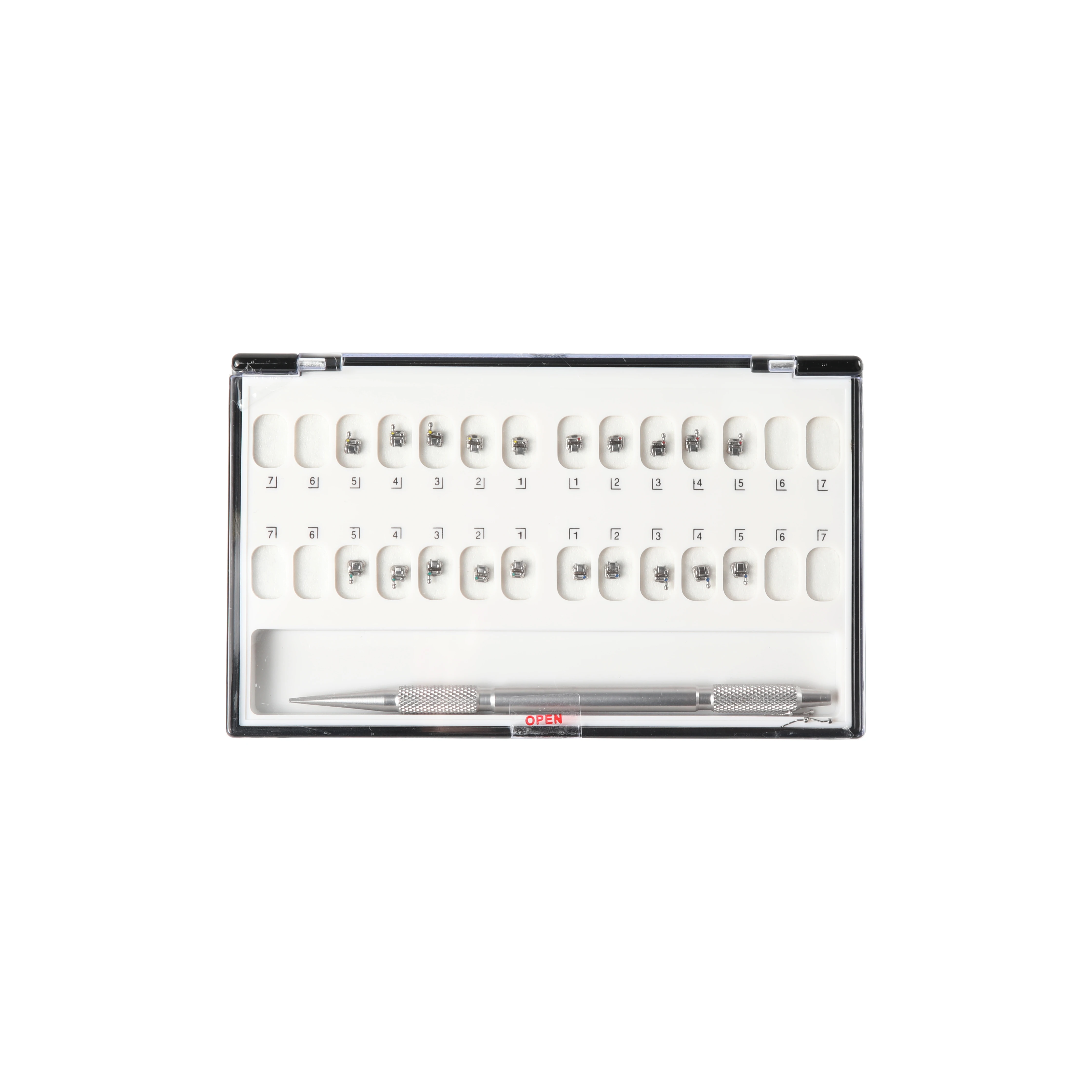 20 Pz Dentale Ortodontico MBT Bretelle Mini Staffe Metalliche Roth Edgewise 022 "018 Slot 345 Gancio Odontoiatria Materiale ortodontico