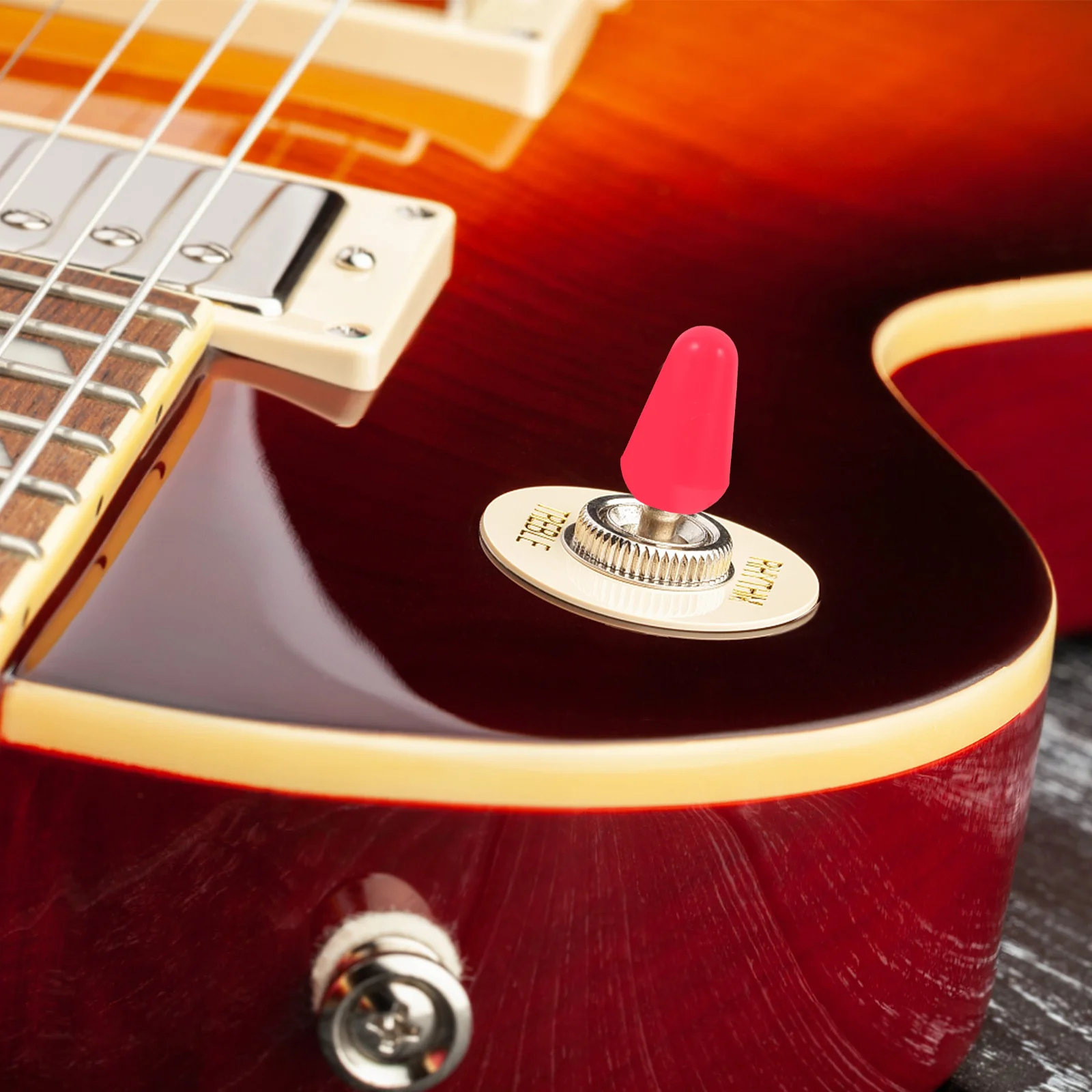 

2Pcs Electric Guitar Pickups Toggle Tips Plastic Caps Red Color Replacement Knob Switches For Guitar Accessories
