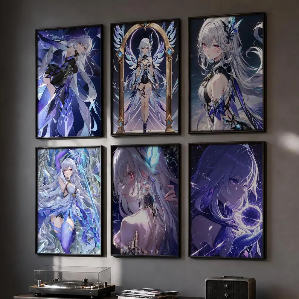 Game Skirk Genshin Impact Poster HD Home Wall Stickers House Hallway Living Room Bedroom Bar Office Decor Art Prints