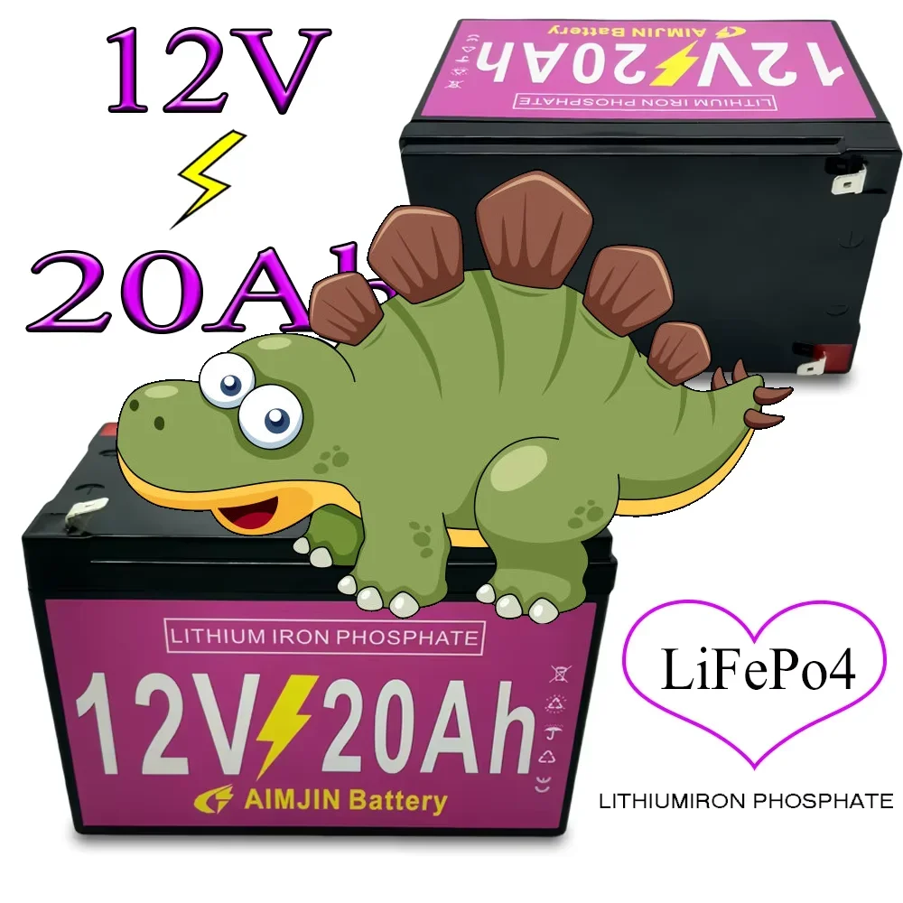 

100% new 12V 20Ah LiFePO4 Battery Pack Lithium Iron Phosphate Batteries Built-in BMS