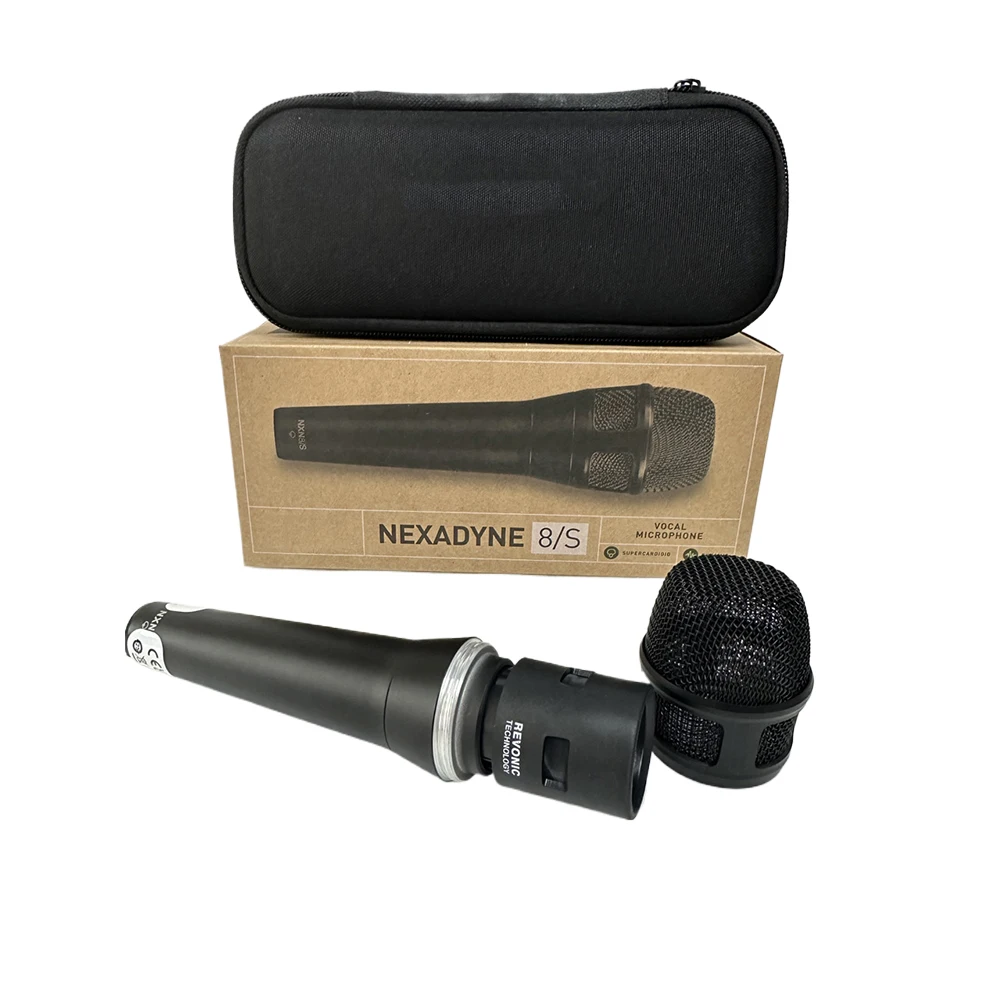 Micrófono dinámico supercardioide profesional Paulkitson NXN8/S para voz en vivo micrófono de rendimiento de Karaoke con Estuche de transporte