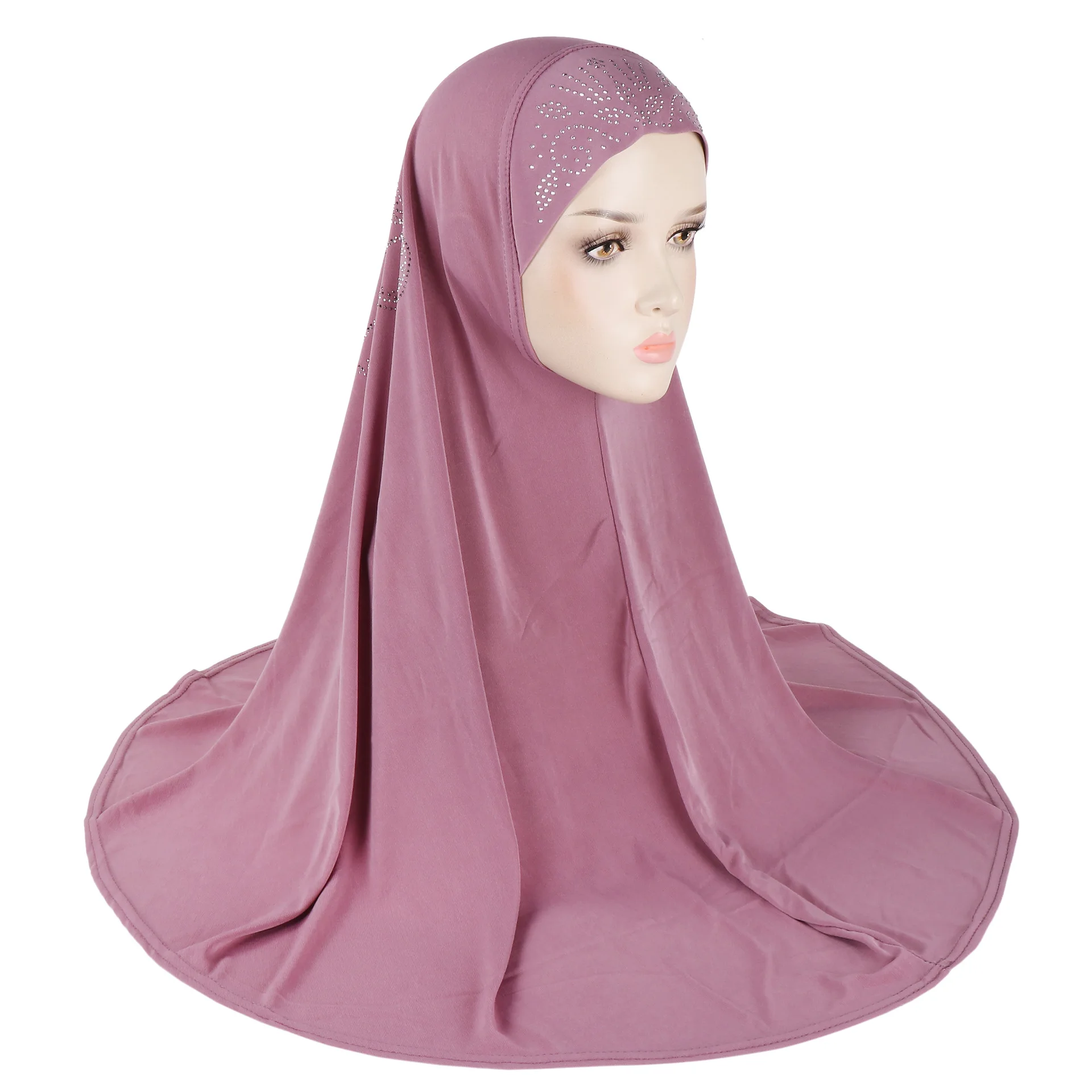 

One Piece Amira Large Overheand Women Hijab Khimar Pull On Ready Made Instant Scarf Full Cover Muslim Niqab Prayer Burqa Ramadan