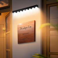 LED Solar Wall Sign Light Outdoor Waterproof Atmosphere Lighting Solar Powered Lamp for Outside Backyard Garden Street Fence