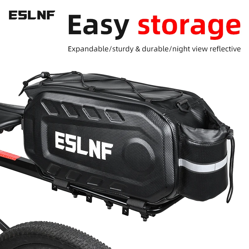 ESLNF 17L Bike Bag Mountain Road Bike Riding After Carrying Bag Hard Shell EVA Waterproof Large Capacity Shelf Bag