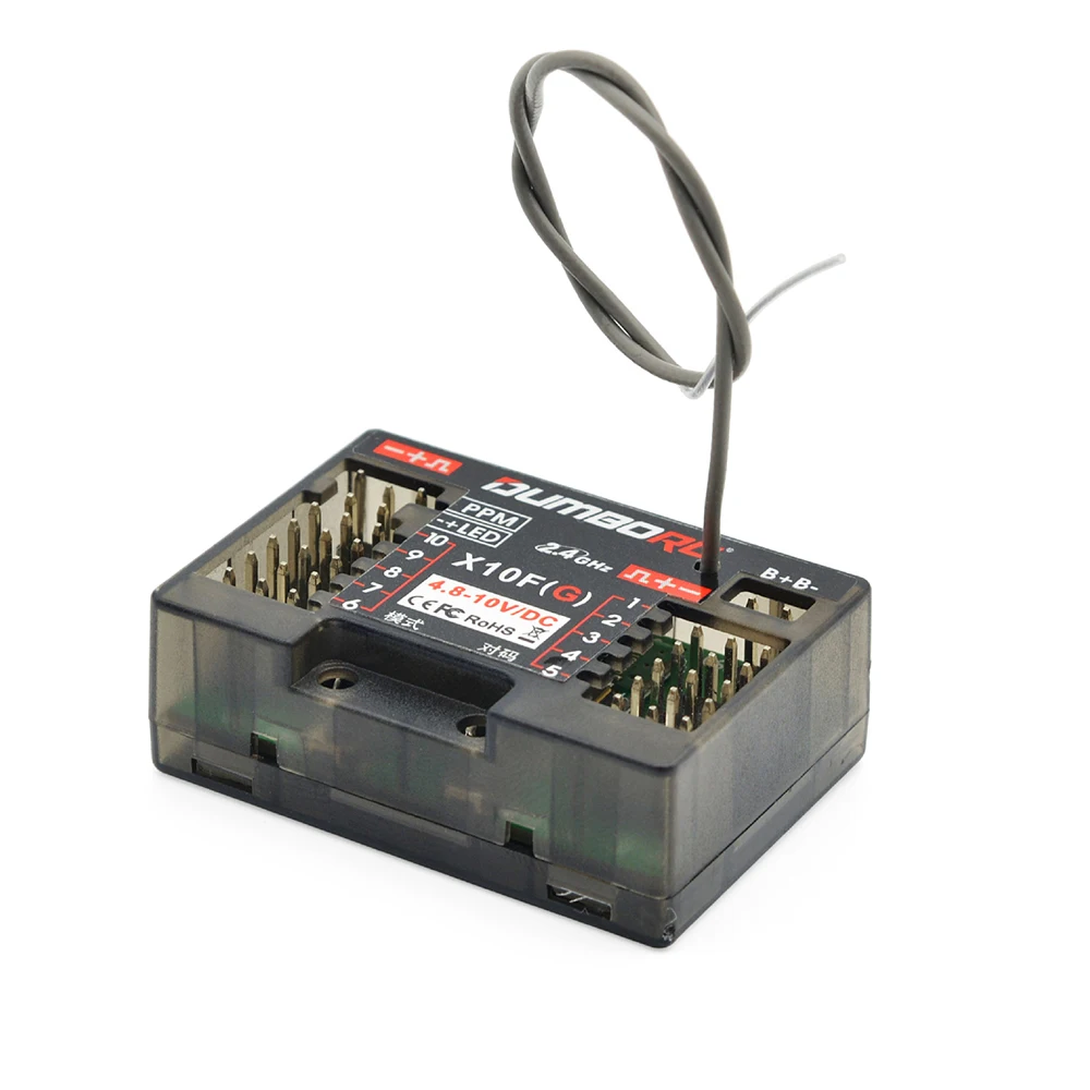 X10F/X10FG 2.4GHz 10CH Récepteur PPM Sortie pouvez-vous roscope Intégré pour X6 X6PM Émetteur Radio DDF-350 RC Avion Modèle De Voiture Partie