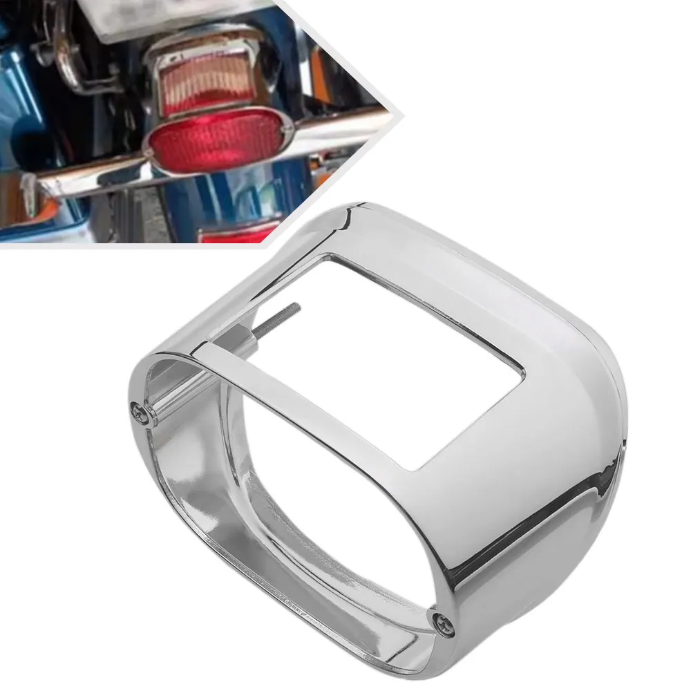 

Tail Light Collar Chrome ABS Plastic 1PCS Motorcycle Accessory For Harley Softail except FXSTD 05-08 FLSTN and FLSTS 1996-2008