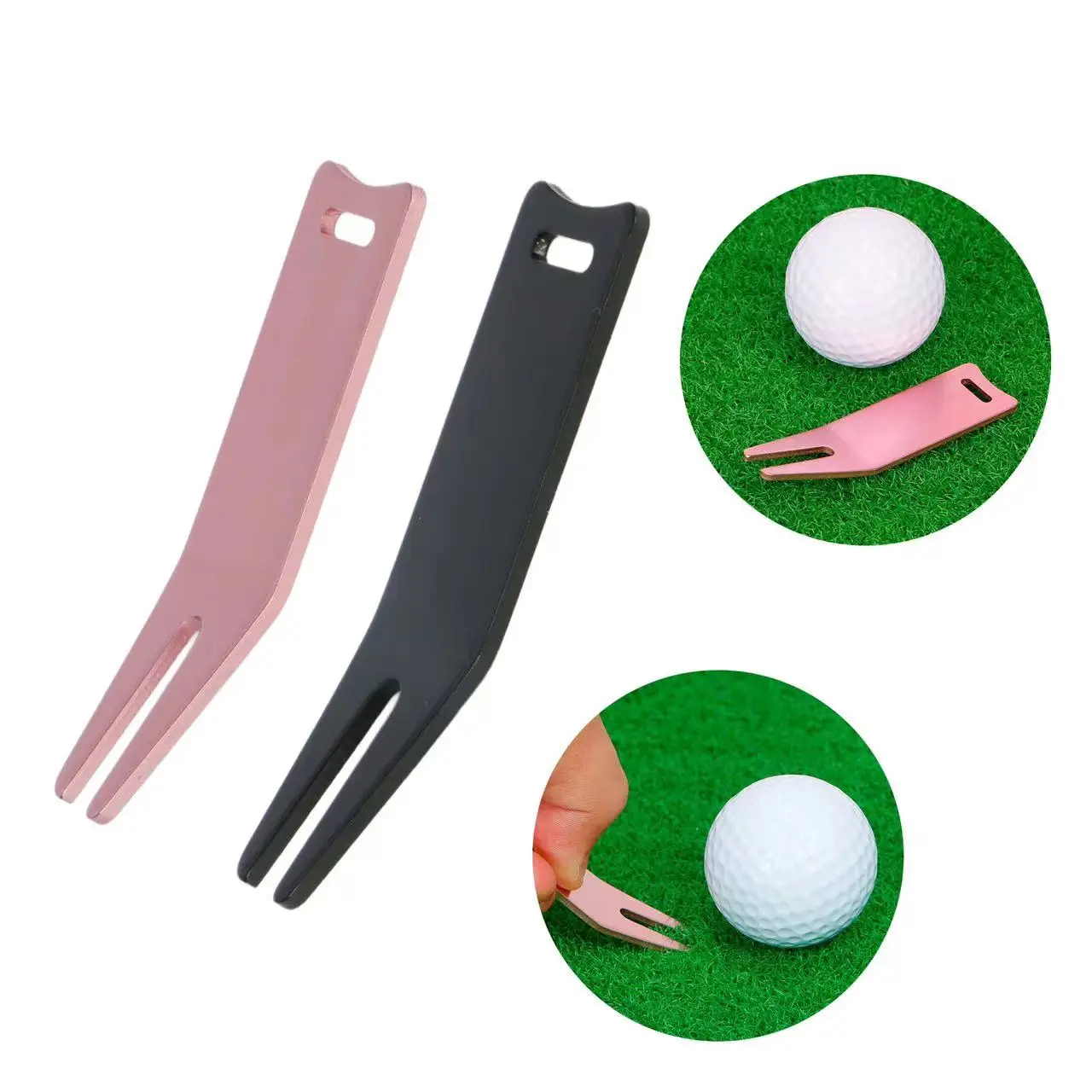 

Golf Divot Tool Multi-Purpose Golfs Tool Gifts For Golfs Lovers Pitch Lawn Maintenance/Groove Clean/Mark Ball Training Aids