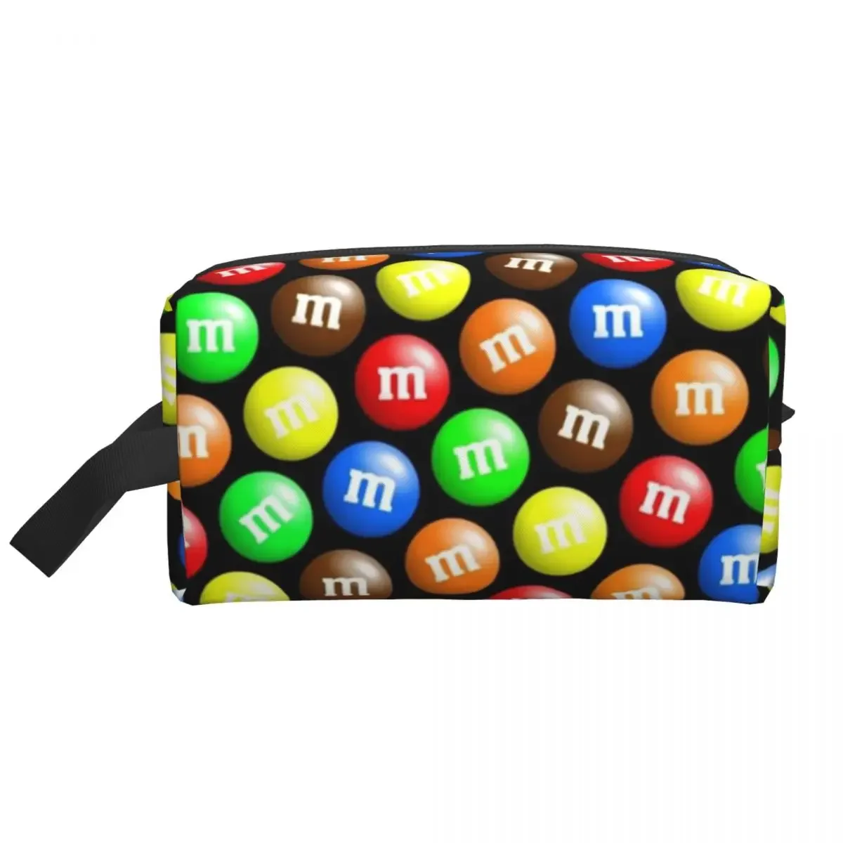 

Travel MMS Chocolate Candy Toiletry Bag Cute Cartoon Character Makeup Cosmetic Organizer Women Beauty Storage Dopp Kit Box