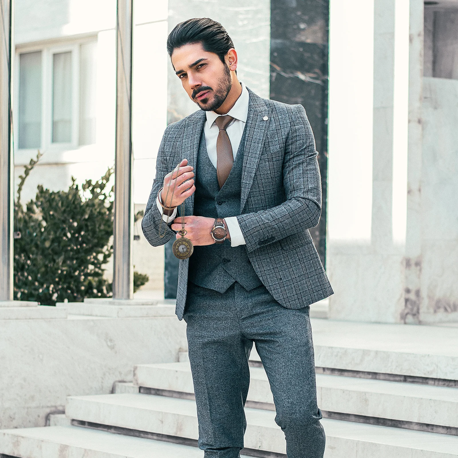 

1Pcs Roman Numeral Pocket Watch Exquisite Craftsmanship Durable Chain Vintage Stylish Timepiece Clothing Accessories