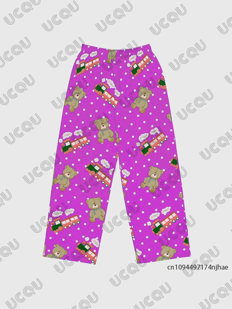 2025 Nuovo KPop Demon Hunters Huntrix Cartoon Stampa Coppie Pigiama Pantaloni Per Donna Uomo Autunno Inverno Moda Casual Pantaloni Lunghi