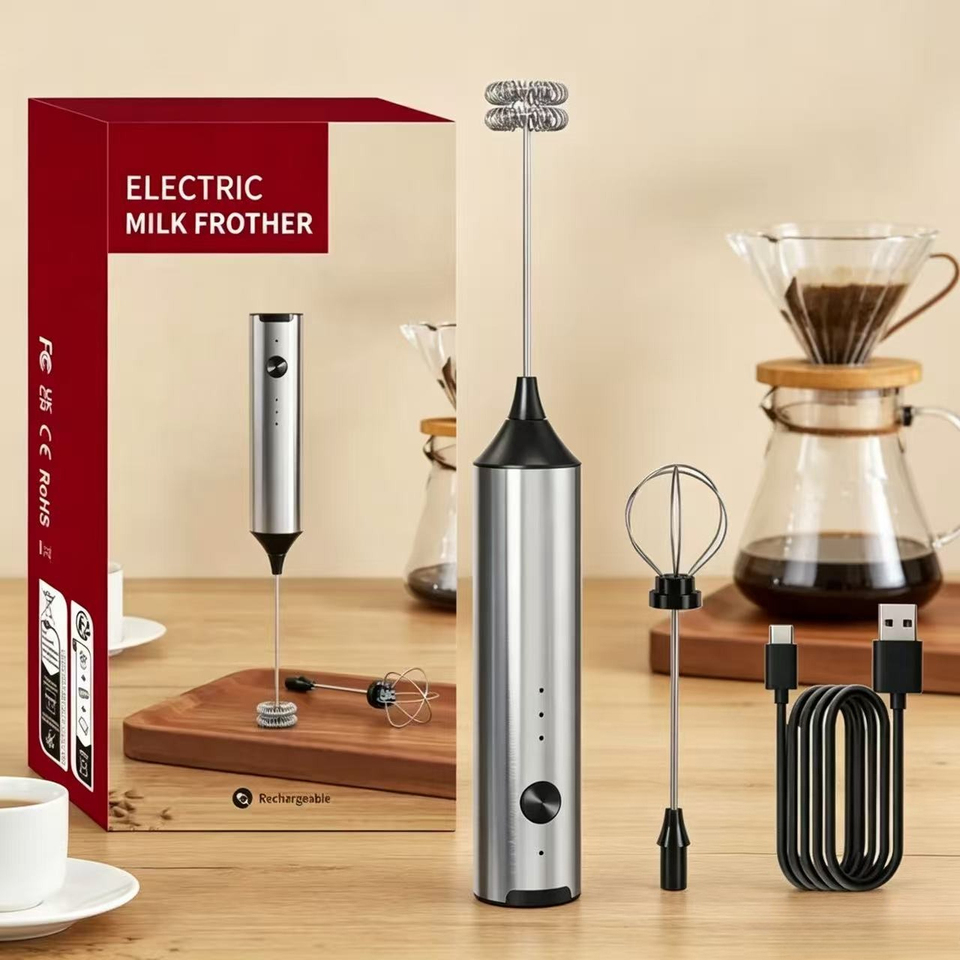  New Wireless Electric Mini Milk Frother Coffee Whisk Portable Egg Beater Blender Kitchen Cooking Stirrer Cappuccino Coffee Maker 