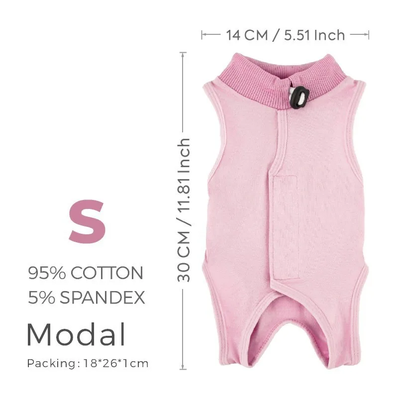1Pc S/M/L Cat Surgery Recovery Suit - Anti-Licking Onesie for Abdominal Wounds, Spay/Neuter Recovery Bodysuit for Cats & Kittens