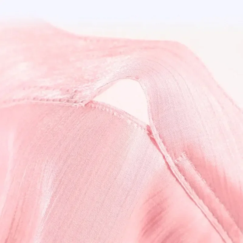 قناع نسائي بسيط واقي من الشمس، قناع مريح وجيد التهوية، قناع واقي من الشمس بلون سادة من القطن الحريري الذهبي لحماية الرقبة #2