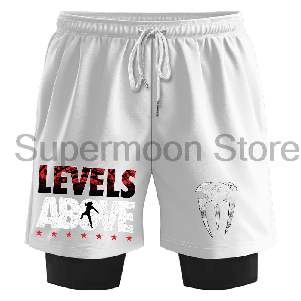 Roman Reigns Levels Above Sweatshorts Women Men's 2 in 1 Running Shorts Basketball Pants Unisex Outdoor Sportwear