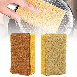 Anti-Scratch Sponge Sisal Fiber Wiping Sponge Cleaning Pad Tableware Cleaner