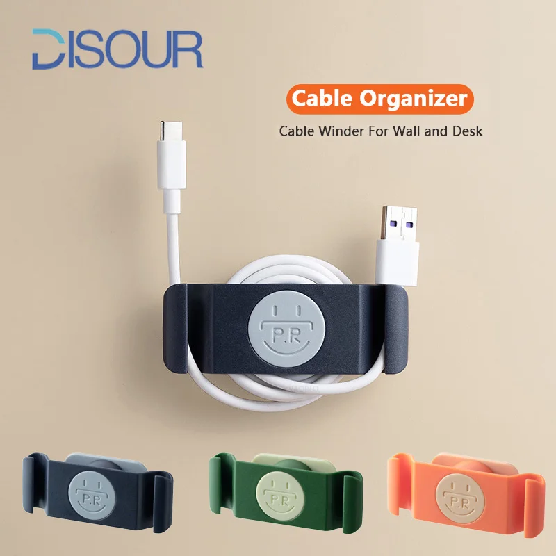 DISOUR 360° Rotation Cable Organizer Cable Winder For Wall Desktop Get Rid Of Messy Mini Easy To Use