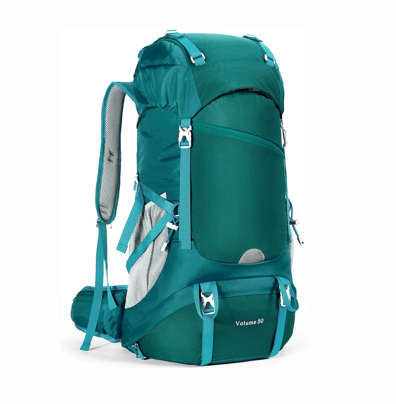 

50L Men's Outdoor Waterproof Backpack For Sport Hiking & Camping Anti-Theft Feature Made Of Polyester With Rain Cover