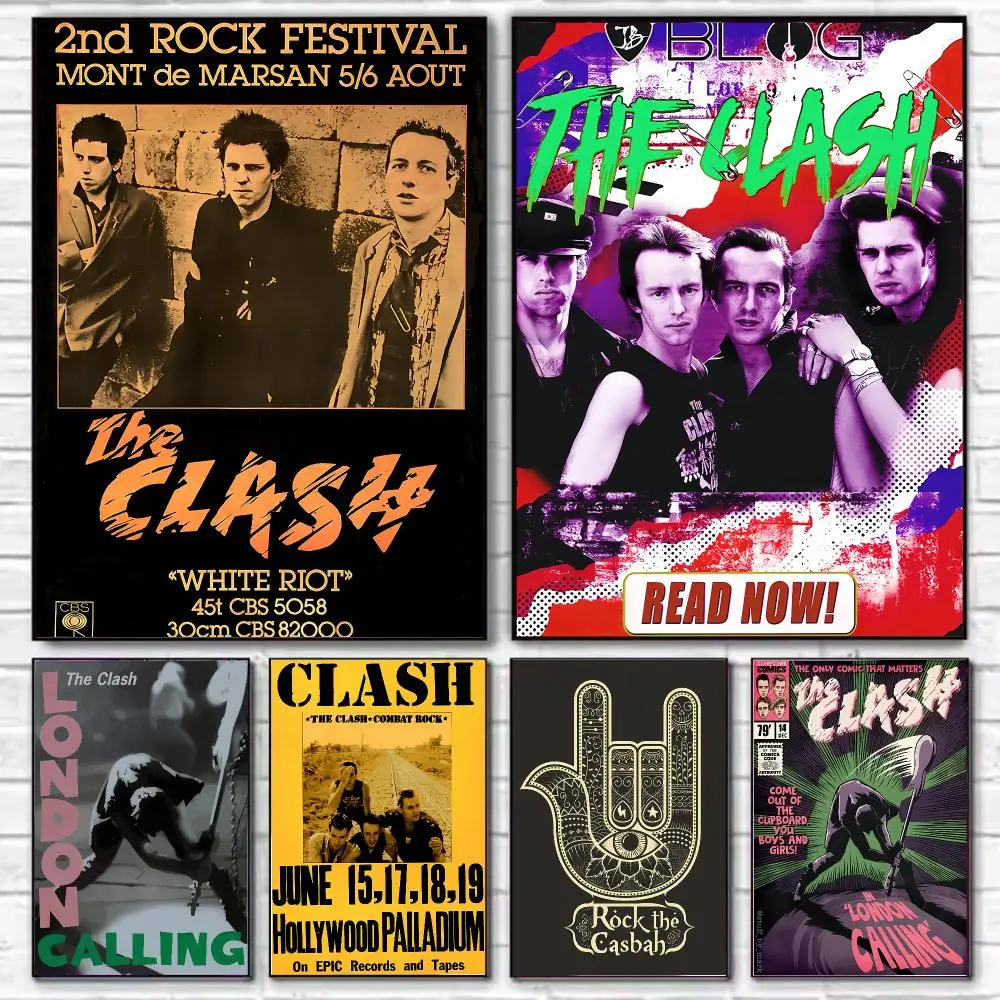 Punk Rock The C-Clash Poster HD Art Decorative Wall Art Waterproof Home Décor for Living Room Bedroom Café Stylish Gift