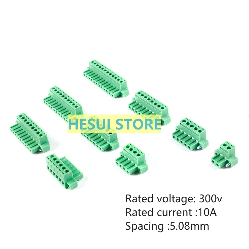 10 PCS KF2EDGKM-5.08-2/3/4/5/6/7/8-12P/ Plug with lugs 5.08mm pitch terminal