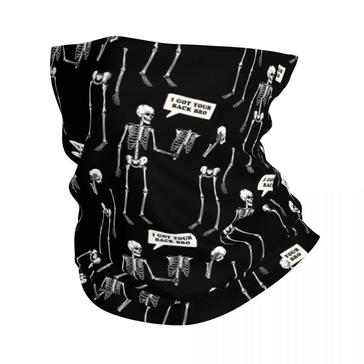 Funny Skeleton Meme Halloween Bandana Neck ghetta Motocross Face sciarpa multifunzionale copricapo ciclismo Unisex adulto lavabile