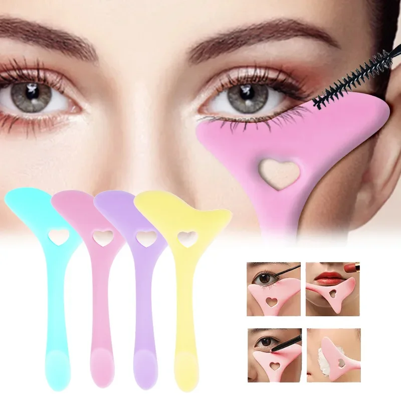 Plantillas multifuncionales de silicona para delineador de ojos, delineador de ojos, ayuda a usar, crema facial, dibujo, lápiz labial, aplicador, herramientas de maquillaje