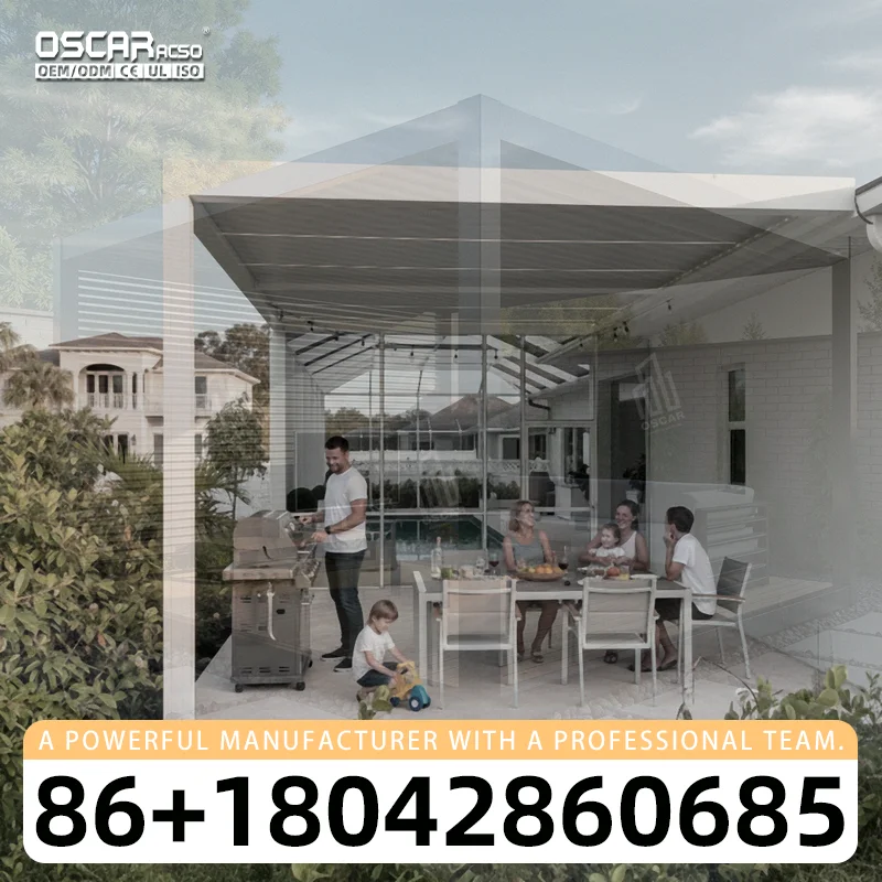 Motorized Aluminum Bioclimatic Pergola with EcoFriendly Design for Balcony and Outdoor Areas 3x3 pergola