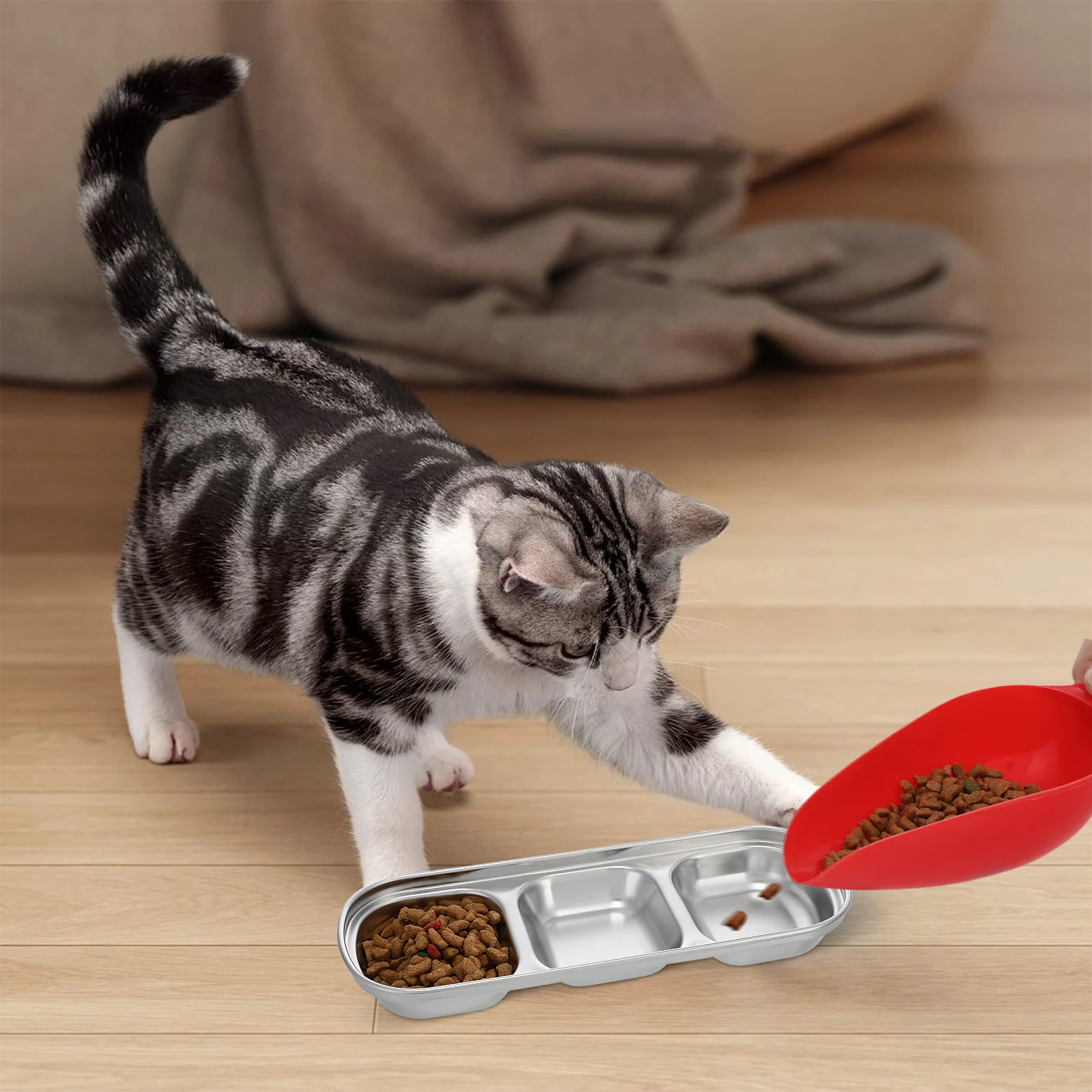 

2pcs Pet Multi-Grid Feeding Tray Fodder Small Fodder Tray Trays Small Hamster Food Plates For Dogs Cats Pet Accessories