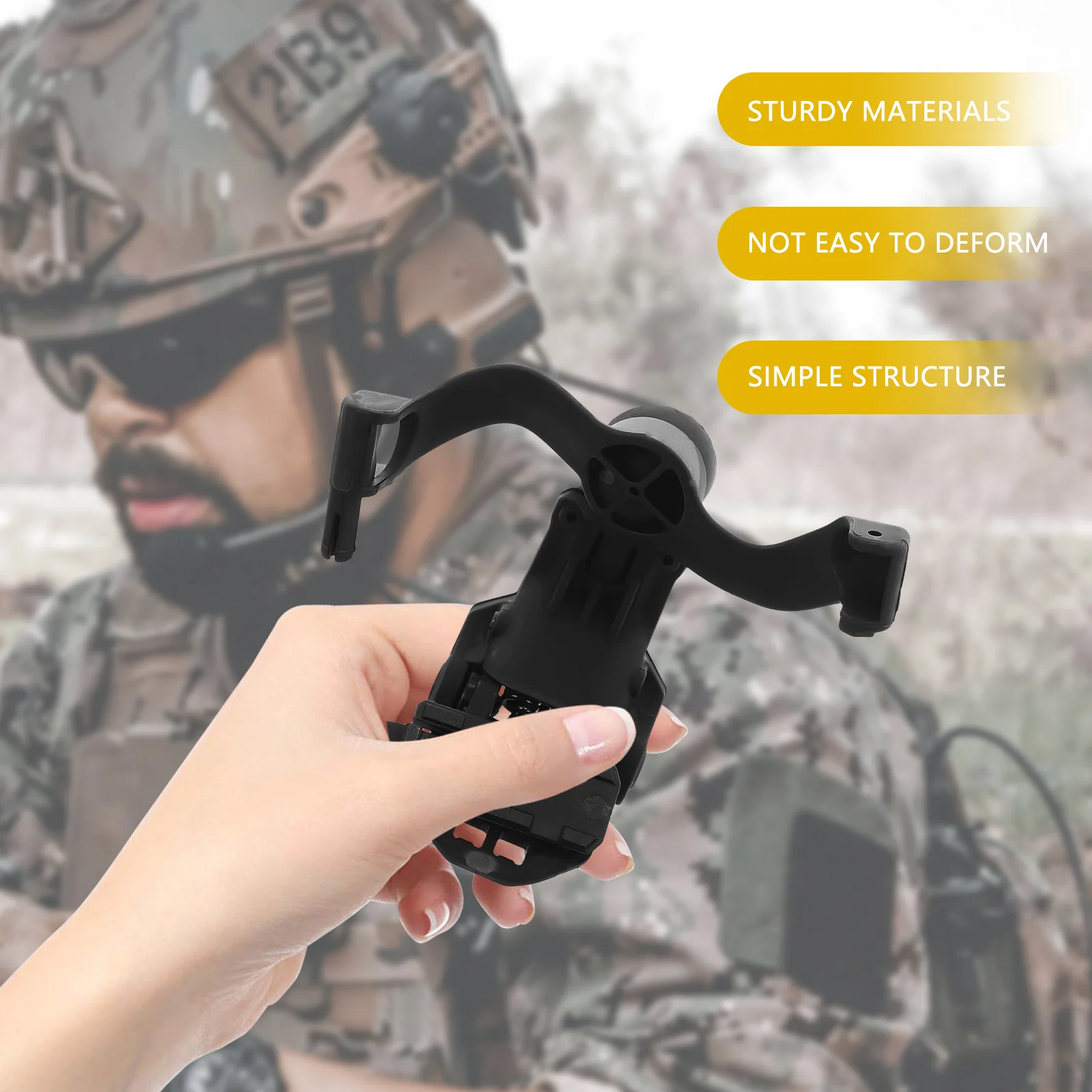 Headphone Holder Portable Rack Professional Rail Stand Daily Use Adapter Replaceable Tactics Suspending Accessory