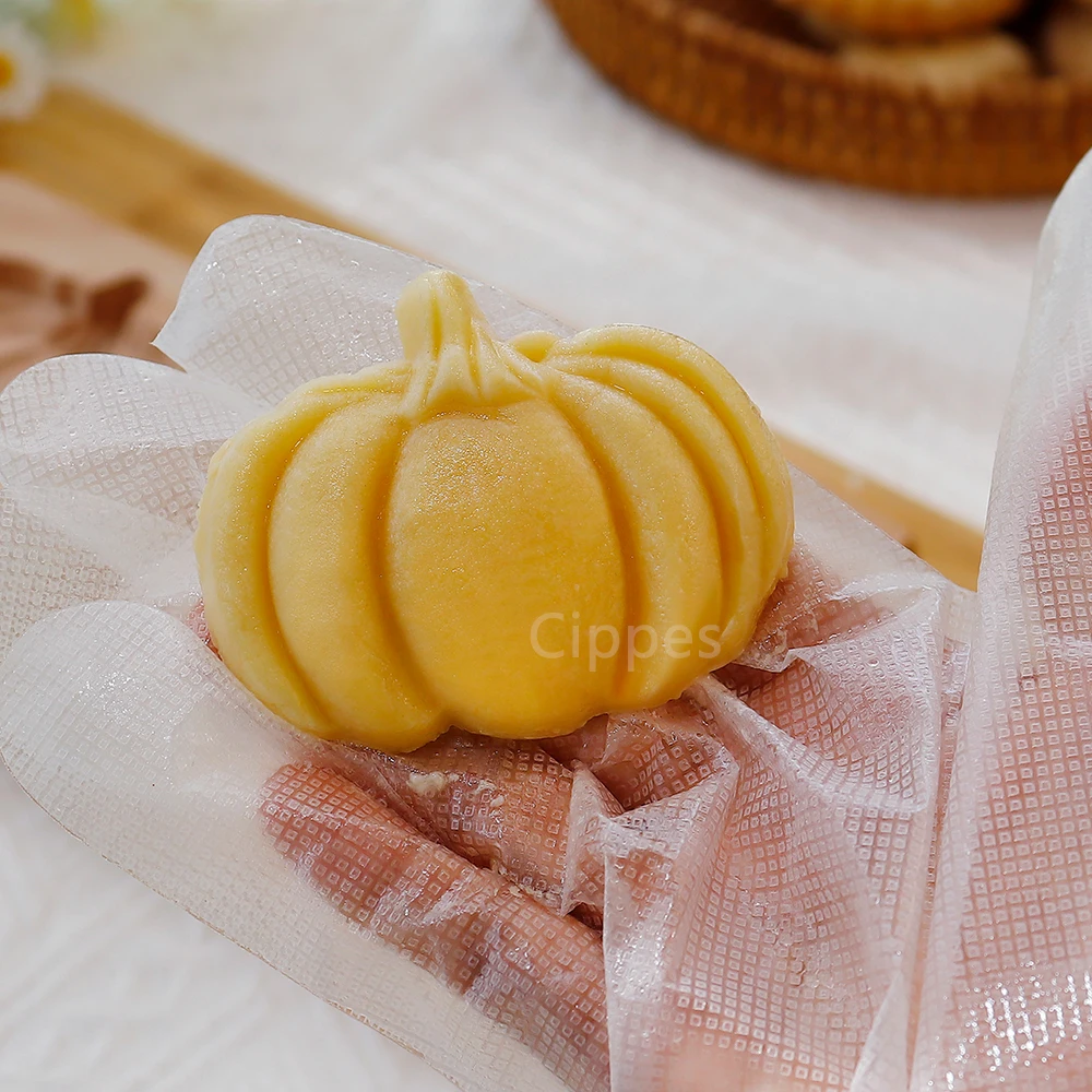 Holz-Kekspresse zum Backen, 3D-geschnitzter Lebkuchenstempel aus Buchenholz, Halloween-Kürbis-Geist-Prägeform für Kekse – Detail 4