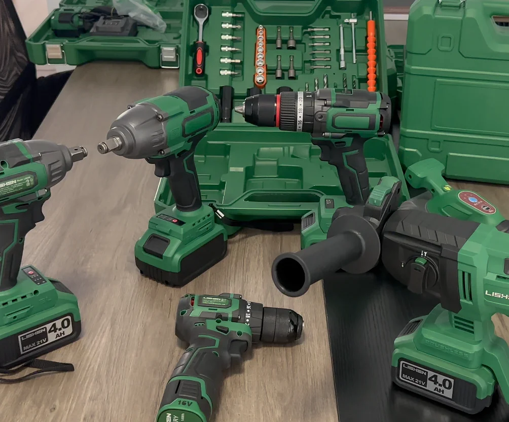 5-Piece Cordless Power Tool Combo Set With Mechanical Tool Box