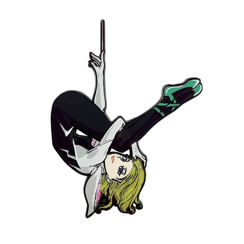 

MINISO Superhero Across the Spider-Verse Gwen Stacy Cosplay Costume Metal Badge Pin Alloy Brooch Accessories