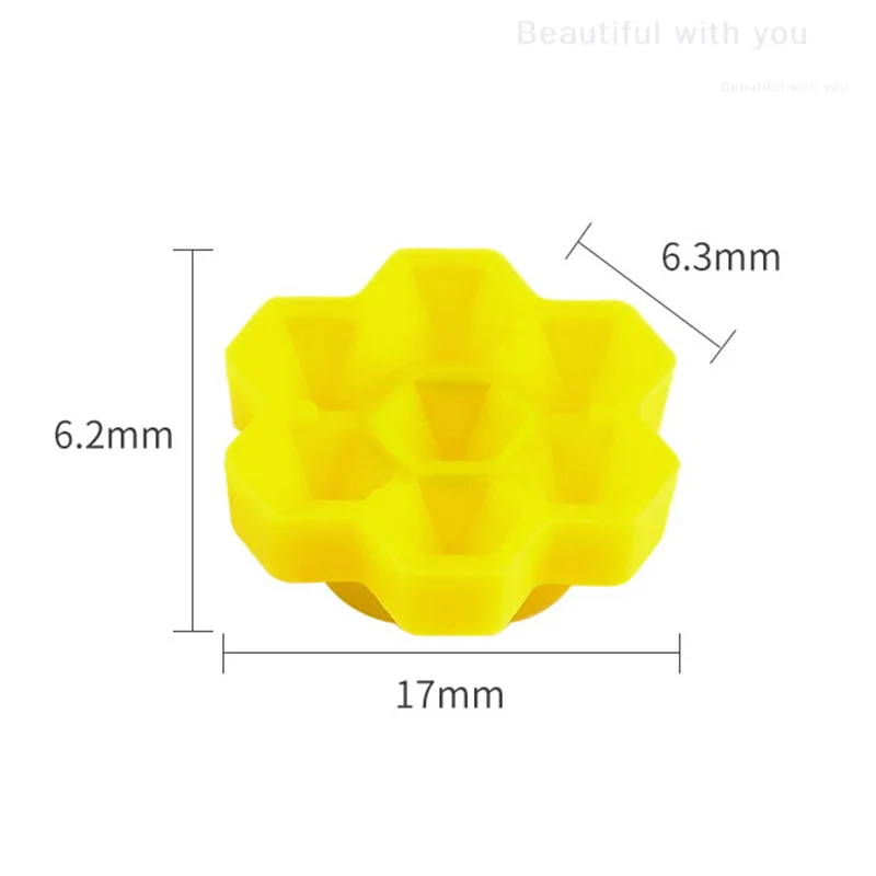 New100PCS كاذبة رمش تمديد تزهر كوب حامل الصمغ العسل على شكل الرموش اكسسوارات جلدة لوازم #6