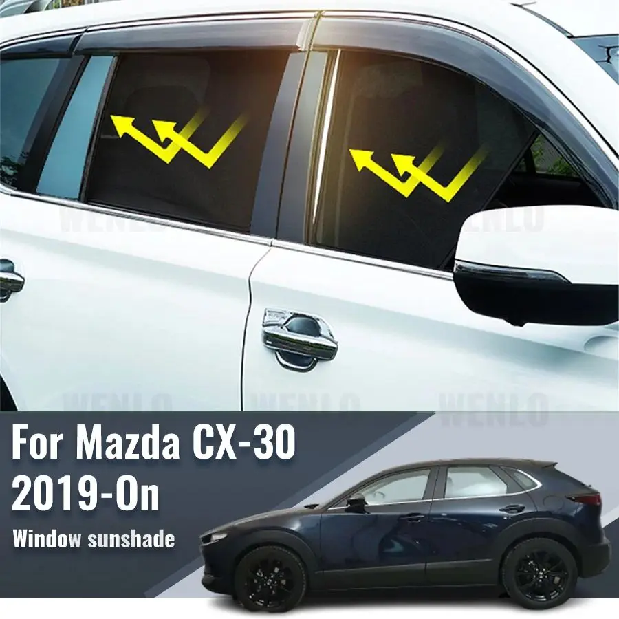 

For Mazda CX-30 CX30 2019-2022 2023 2024 Magnetic Car Sunshade Front Rear Windshield Frame Curtain Side Window Sun Shade