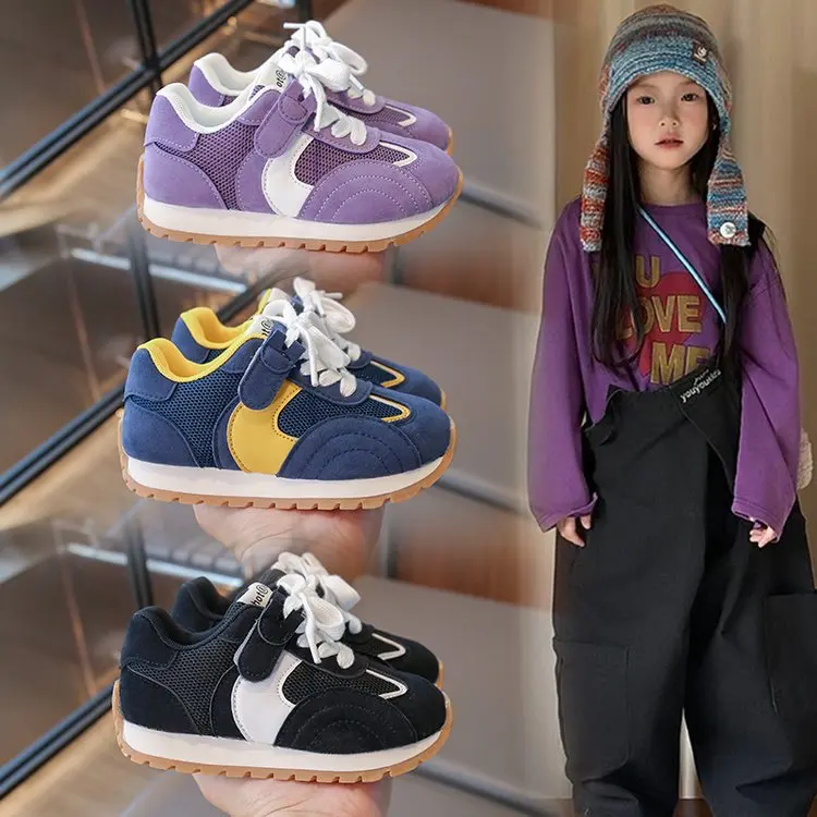 

Новинка 2023 года, спортивная обувь для девочек, модный дизайн, противоскользящая детская повседневная обувь с дышащей сеткой, классические детские кроссовки с высоким берцем для мальчиков