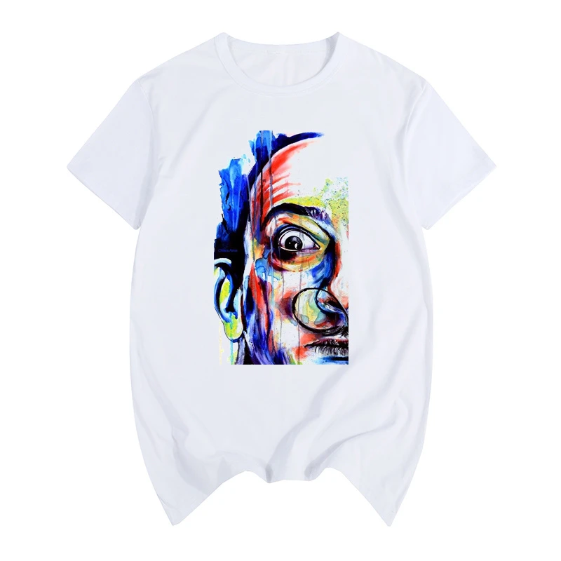 

salvador dali watercolour T-shirt Cotton Men T shirt New Women Summer Comfortable Tee